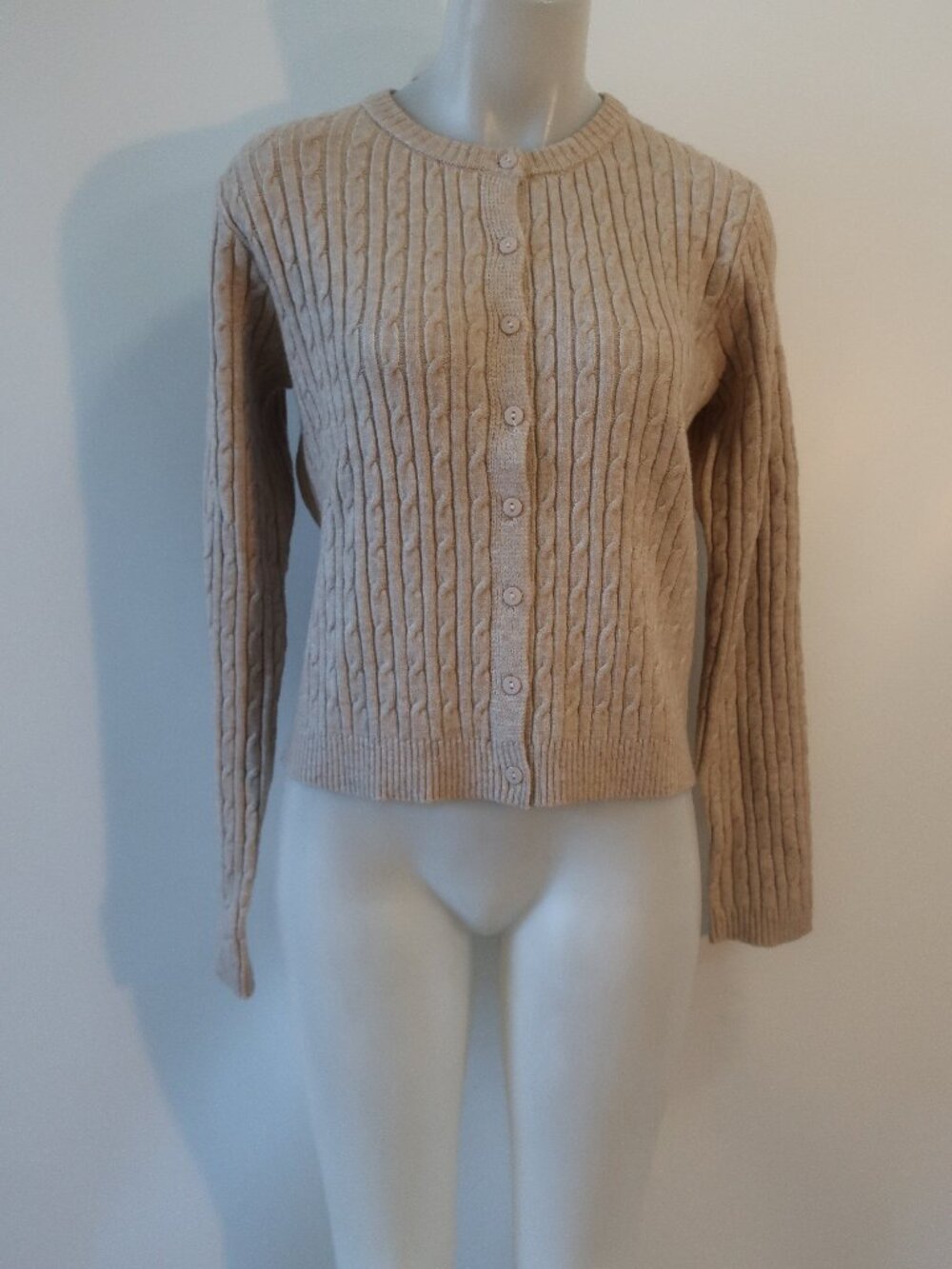 NWT Womens Robertson & Rodeo Ralfi Oatmeal Cableknit Cardigan Sweater S